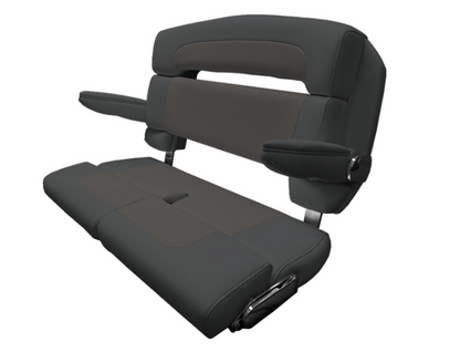 Suncoast Marine and Auto offers TACO MARINE 40" Custom Capri Helm Bench, Double Bolster, Capriccio Charcoal