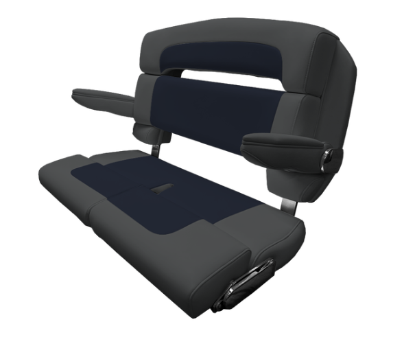 Suncoast Marine and Auto offers TACO MARINE 40" Custom Capri Helm Bench, Double Bolster, Capriccio Charcoal