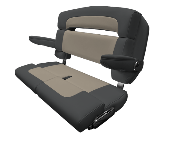 Suncoast Marine and Auto offers TACO MARINE 40" Custom Capri Helm Bench, Double Bolster, Capriccio Charcoal