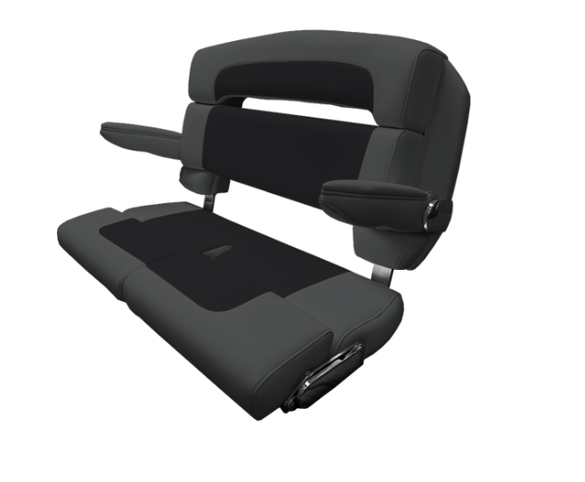 Suncoast Marine and Auto offers TACO MARINE 40" Custom Capri Helm Bench, Double Bolster, Capriccio Charcoal