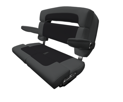 Suncoast Marine and Auto offers TACO MARINE 40" Custom Capri Helm Bench, Double Bolster, Capriccio Charcoal