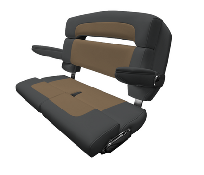 Suncoast Marine and Auto offers TACO MARINE 40" Custom Capri Helm Bench, Double Bolster, Capriccio Charcoal