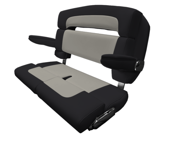 Suncoast Marine and Auto offers TACO MARINE 40" Custom Capri Helm Bench, Double Bolster, Capriccio Black