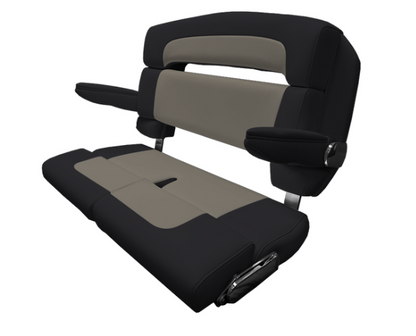 Suncoast Marine and Auto offers TACO MARINE 40" Custom Capri Helm Bench, Double Bolster, Capriccio Black
