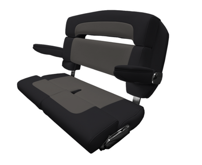 Suncoast Marine and Auto offers TACO MARINE 40" Custom Capri Helm Bench, Double Bolster, Capriccio Black