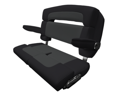 Suncoast Marine and Auto offers TACO MARINE 40" Custom Capri Helm Bench, Double Bolster, Capriccio Black