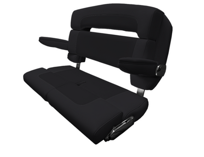 Suncoast Marine and Auto offers TACO MARINE 40" Custom Capri Helm Bench, Double Bolster, Capriccio Black