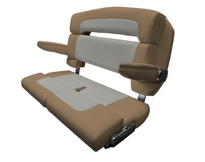 Suncoast Marine and Auto offers TACO MARINE 40" Custom Capri Helm Bench, Double Bolster, Capriccio Heather Beige