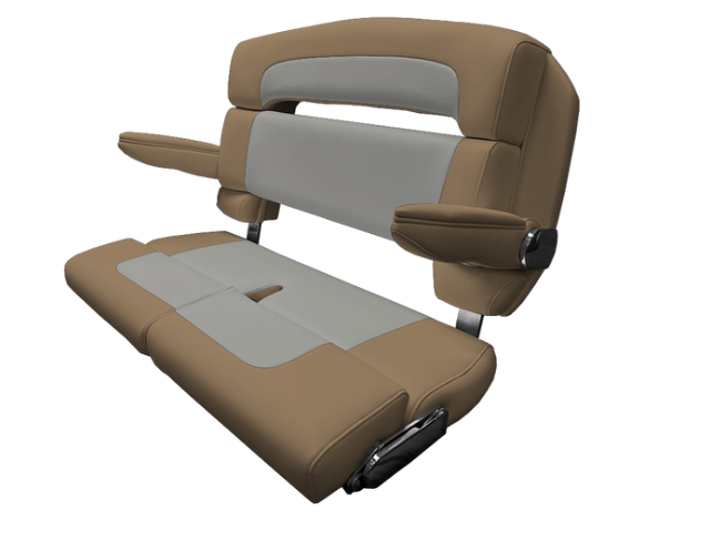 Suncoast Marine and Auto offers TACO MARINE 40" Custom Capri Helm Bench, Double Bolster, Capriccio Heather Beige