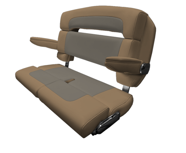Suncoast Marine and Auto offers TACO MARINE 40" Custom Capri Helm Bench, Double Bolster, Capriccio Heather Beige