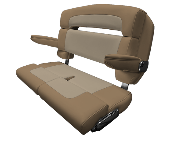 Suncoast Marine and Auto offers TACO MARINE 40" Custom Capri Helm Bench, Double Bolster, Capriccio Heather Beige
