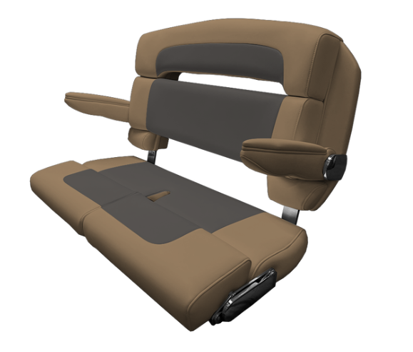 Suncoast Marine and Auto offers TACO MARINE 40" Custom Capri Helm Bench, Double Bolster, Capriccio Heather Beige
