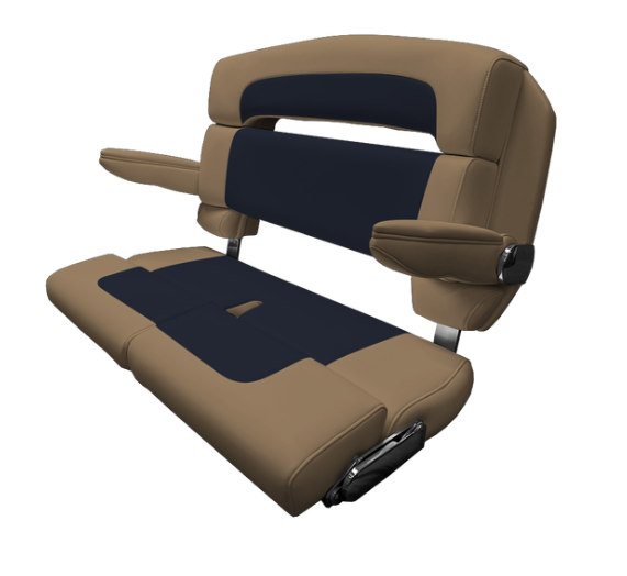 Suncoast Marine and Auto offers TACO MARINE 40" Custom Capri Helm Bench, Double Bolster, Capriccio Heather Beige