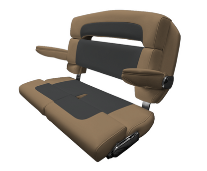 Suncoast Marine and Auto offers TACO MARINE 40" Custom Capri Helm Bench, Double Bolster, Capriccio Heather Beige