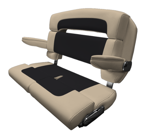 Suncoast Marine and Auto offers TACO MARINE 40" Custom Capri Helm Bench, Double Bolster, Capriccio Vellum