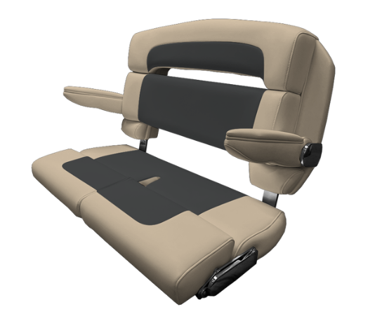 Suncoast Marine and Auto offers TACO MARINE 40" Custom Capri Helm Bench, Double Bolster, Capriccio Vellum