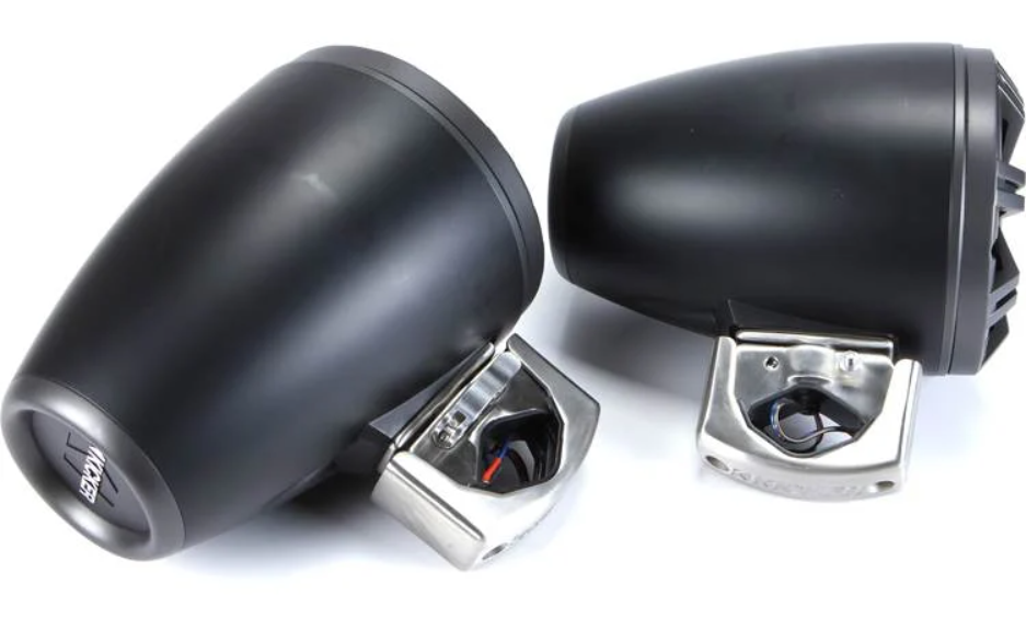 Suncoast Marine and Auto offers KICKER KMTC8 8" LED Coaxial Tower System - Black w/Charcoal Grille [45KMTC8]