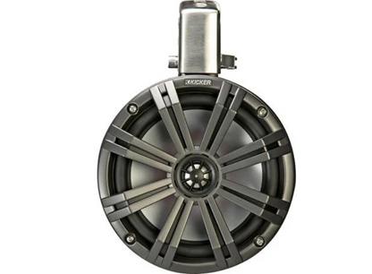 Suncoast Marine and Auto offers KICKER KMTC8 8" LED Coaxial Tower System - Black w/Charcoal Grille [45KMTC8]