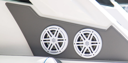 Suncoast Marine and Auto offers JL Audio 7.7" Marine Coaxial Speakers, White Sport Grilles with RGB LED Lighting M3-770X-S-Gw-i (010-03069-00)