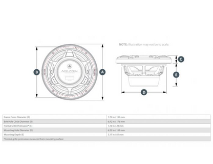 Suncoast Marine and Auto offers JL Audio 7.7" Marine Coaxial Speakers, White Sport Grilles with RGB LED Lighting M3-770X-S-Gw-i (010-03069-00)