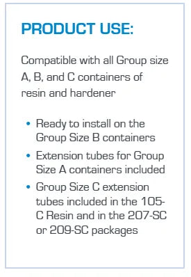 WEST SYSTEM #300 Mini Pump Kit for group size A, B or C (300) - Suncoast Marine & Auto Supply 