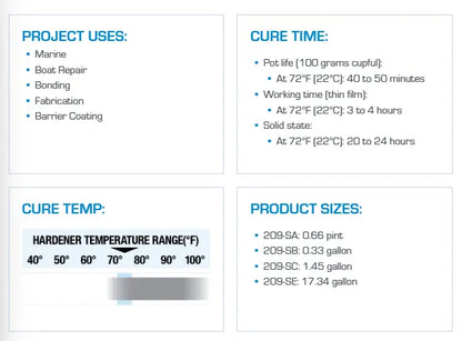 WEST SYSTEM #209 Extra Slow Hardener, 10.6 fl oz. (209-SA) - Suncoast Marine & Auto Supply 