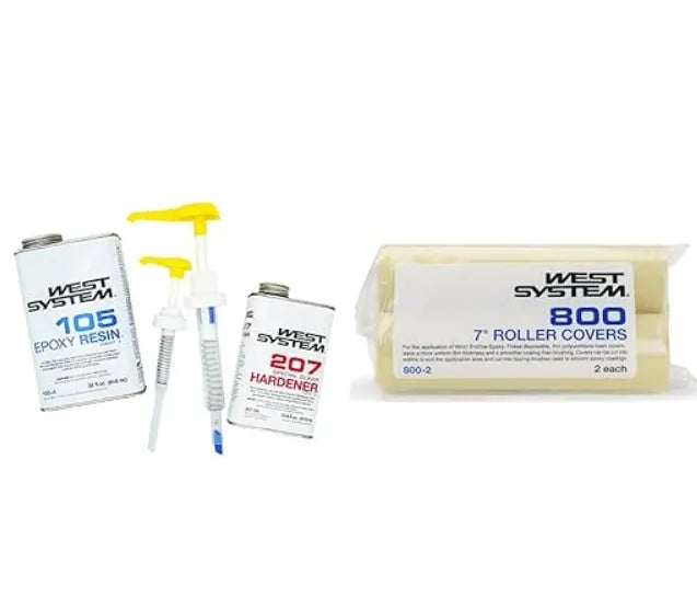Suncoast Marine and Auto offers WEST SYSTEM 105-A Epoxy Resin Bundle, 3 Items (BUNDLE-207SA)