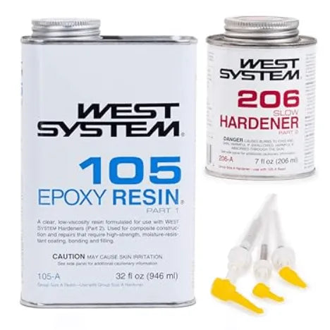 WEST SYSTEM #105-A Epoxy Resin Kit, 3 Items (BUNDLE-206A) - Suncoast Marine & Auto Supply 