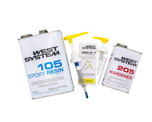 WEST SYSTEM 105-B Epoxy Resin, 3 Items (BUNDLE-205B)