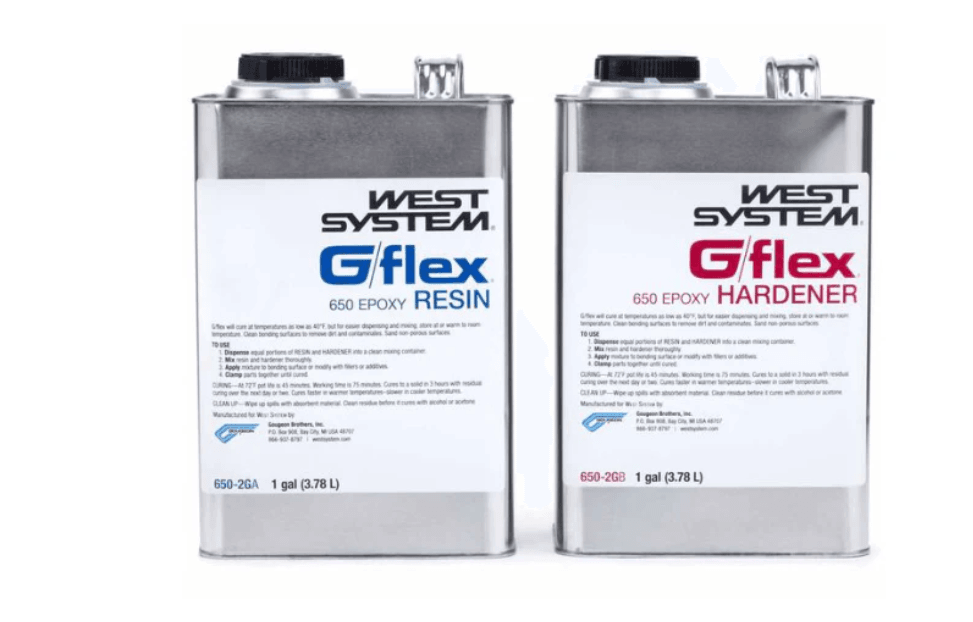 Suncoast Marine and Auto offers WEST SYSTEM G/flex 650 Liquid Epoxy, Resin and Hardener, 4 oz each (650-8)