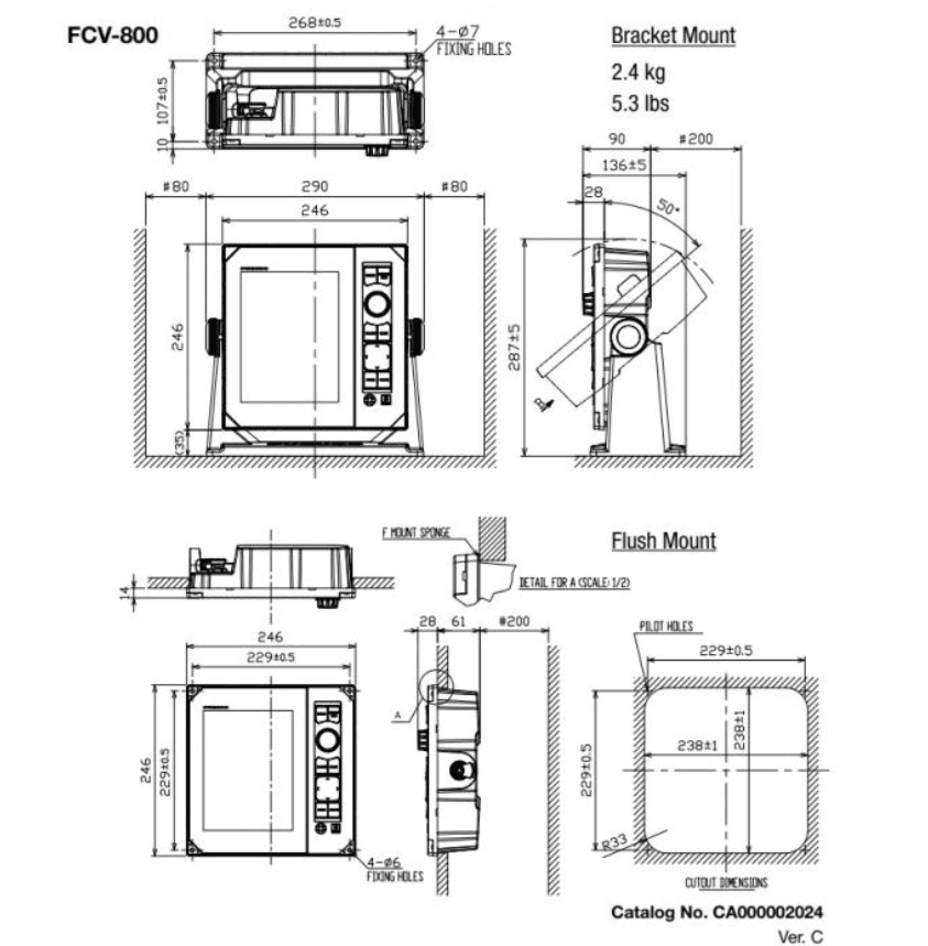 Suncoast Marine Supply offers Furuno FCV800 8.4” CHIRP & CW Marine Fish Finder