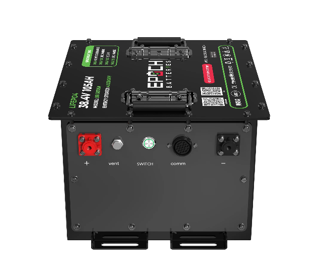 Suncoast Marine and Auto offers Epoch Battery 36V 105Ah Lithium (LiFePO4) Golf Cart Battery - Complete Kit (BB38105A-kit-1)
