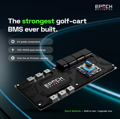 Suncoast Marine and Auto offers Epoch Battery 36V 105Ah Lithium (LiFePO4) Golf Cart Battery - Complete Kit (BB38105A-kit-1)