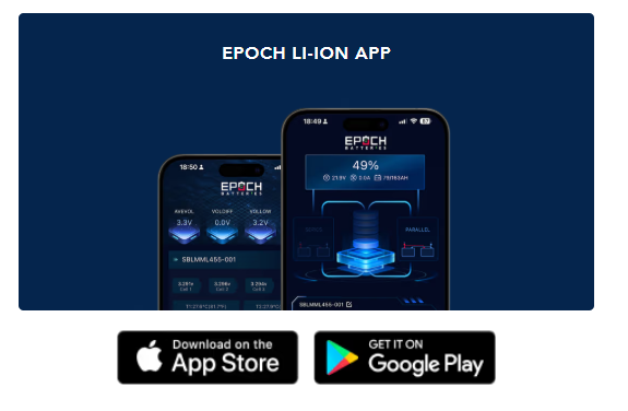 Suncoast Marine and Auto offers Epoch Battery 36V 50Ah Essential Series - Bluetooth & Heated LiFePO4 (3650A-H)