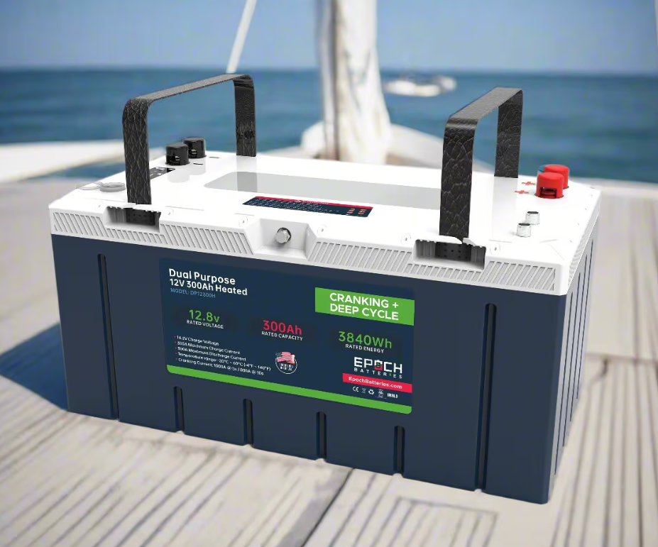 Suncoast Marine and Auto offers Epoch Battery 12V 300Ah Pro Series - LiFePO4 Cranking & Deep Cycle Lithium Battery (Dual Purpose) DP12300H