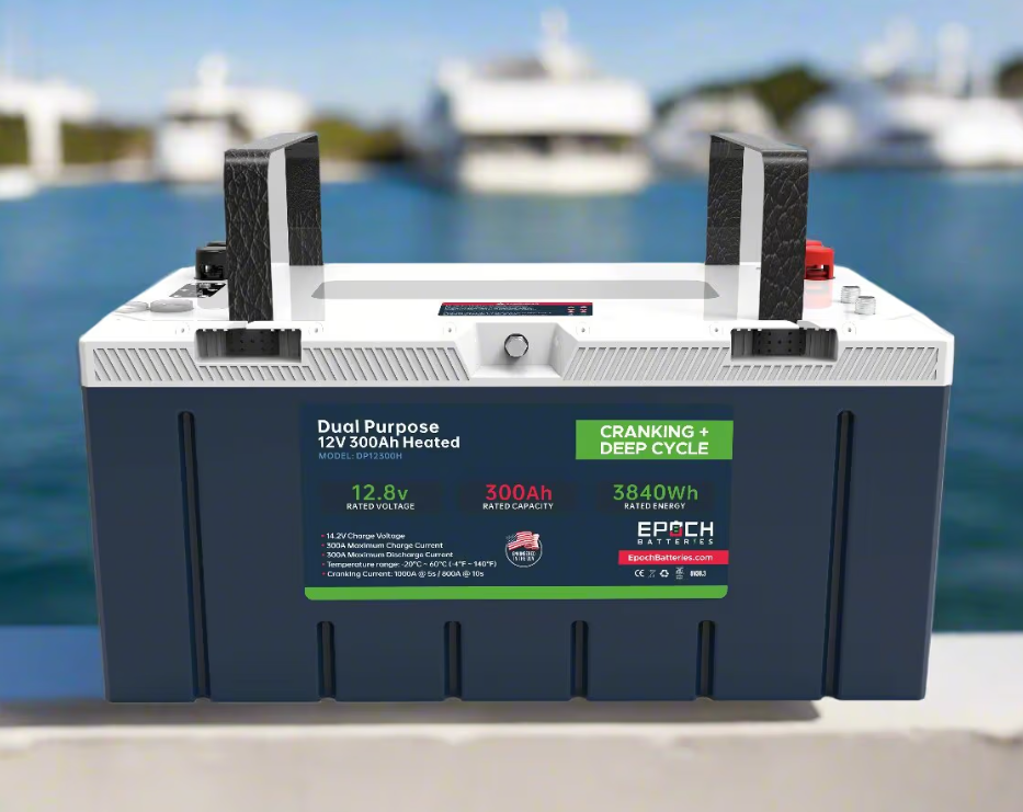 Suncoast Marine and Auto offers Epoch Battery 12V 300Ah Pro Series - LiFePO4 Cranking & Deep Cycle Lithium Battery (Dual Purpose) DP12300H