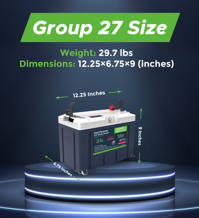 Suncoast Marine and Auto offers Epoch Battery 12V 120Ah Pro Series - LiFePO4 Cranking & Deep Cycle Lithium Battery (Dual Purpose) DP12120H