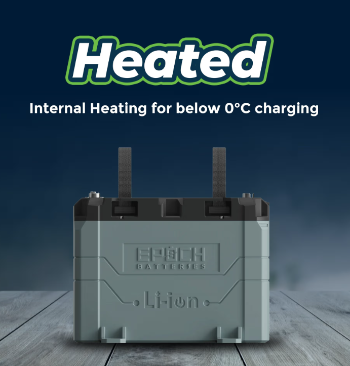 Suncoast Marine and Auto offers Epoch Battery 12V 50Ah LiFePO4 Lithium Battery - Bluetooth, Heating, Waterproof (B1250B)