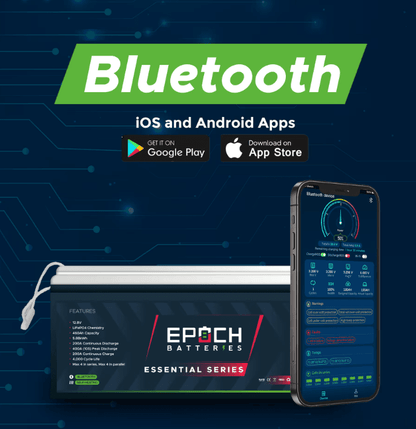 Suncoast Marine and Auto offers Epoch Battery 12V 460Ah Essential Series - Bluetooth & Heated LiFePO4 Battery (12460A-H)