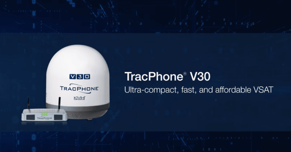 Suncoast Marine and Auto offers KVH Ultra-Compact TracPhone V30 w/DC-BDU [01-0432-01]