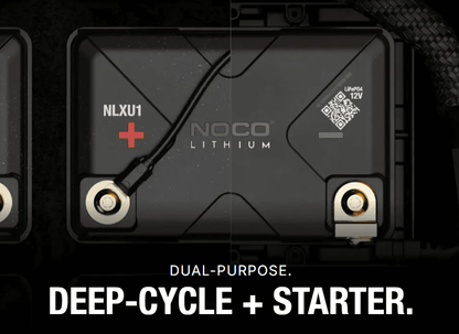 Suncoast Marine and Auto offers NOCO 12V 40Ah 12V Lithium-Ion LiFePO4 Dual-Purpose Battery NLXU1