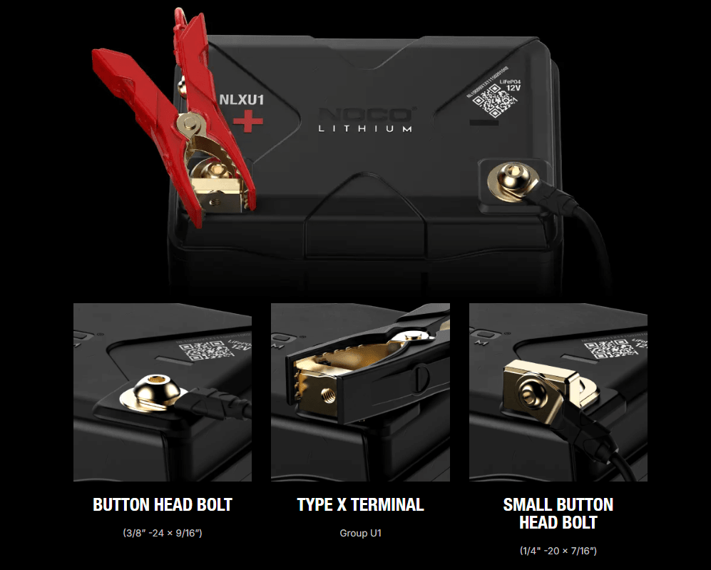 Suncoast Marine and Auto offers NOCO 12V 40Ah 12V Lithium-Ion LiFePO4 Dual-Purpose Battery NLXU1
