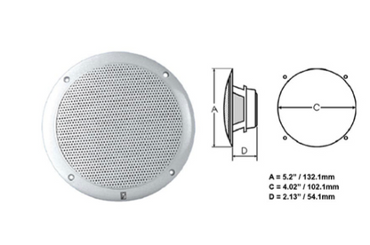 Suncoast Marine and Auto offers Poly-Planar MA-4054 4" 40 Watt Speakers - White [MA4054W]