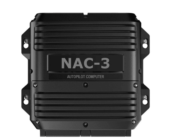 Suncoast Marine and Auto offers Simrad NAC-3 High Current Course Computer [000-13250-001] The NAC-3 Autopilot Computer is recommended for boats above 10 metres (35 feet) in length. It is rated to operate high-current drive pumps.