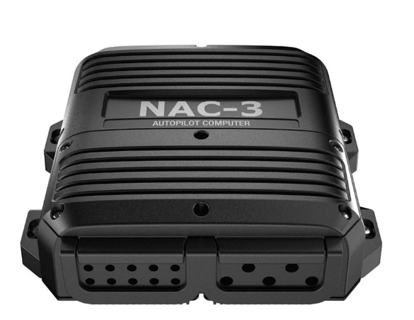 Suncoast Marine and Auto offers Simrad NAC-3 High Current Course Computer [000-13250-001] The NAC-3 Autopilot Computer is recommended for boats above 10 metres (35 feet) in length. It is rated to operate high-current drive pumps.