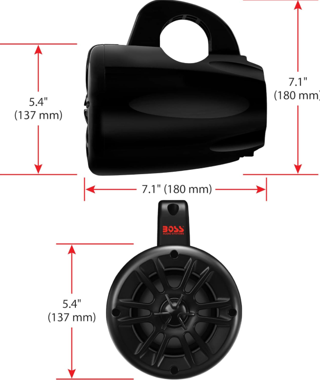 Suncoast Marine and Auto offers Boss Audio 4" MRWT40 Waketower Speakers - Black - 400W [MRWT40]