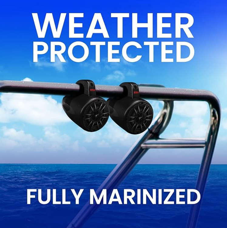 Suncoast Marine and Auto offers Boss Audio 4" MRWT40 Waketower Speakers - Black - 400W [MRWT40]