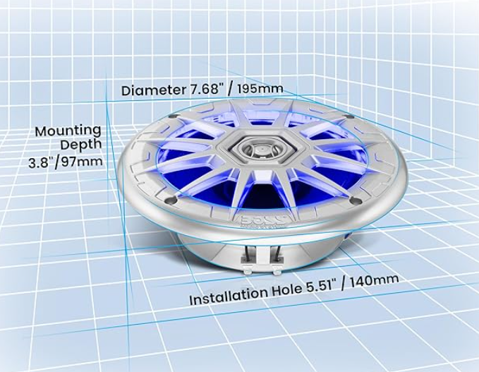 Suncoast Marine and Auto offers Boss Audio 6.5" MRGB65S Speakers w/RGB Lighting - Silver - 200W [MRGB65S]