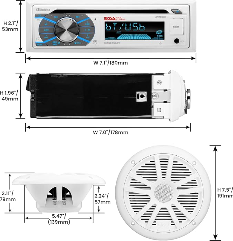 Suncoast Marine and Auto offers Boss Audio MCK508WB.6 Marine Stereo 6.5" Speaker Kit - White [MCK508WB.6]