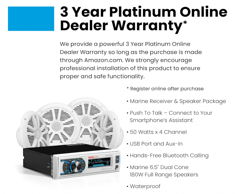 Suncoast Marine and Auto offers Boss Audio MCK632WB.64 Marine Stereo 2 Pairs of 6.5" Speaker Kit - White [MCK632WB.64]